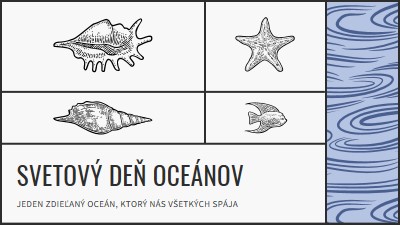 Šťastný Svetový deň oceánov white vintage-retro