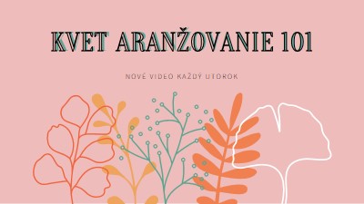 Koketná kvetinové kvety pink whimsical-line