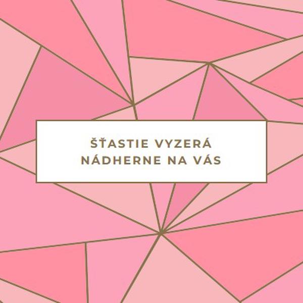 Šťastné výnosy pink modern-simple