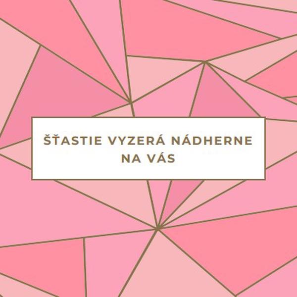 Šťastné výnosy pink modern-simple