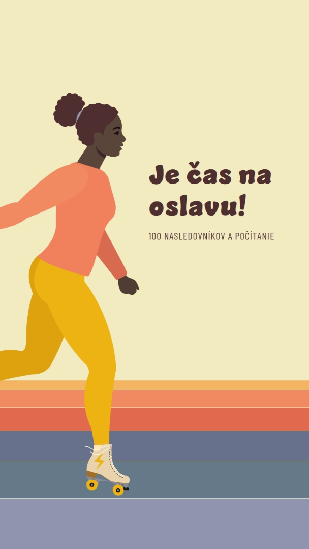 Priebežné posúvanie orange vintage-retro
