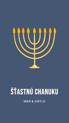 Chanuka Sameach blue modern-simple