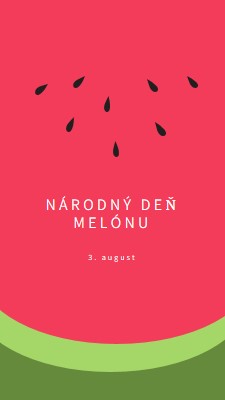 Národný deň melónu pink modern-simple