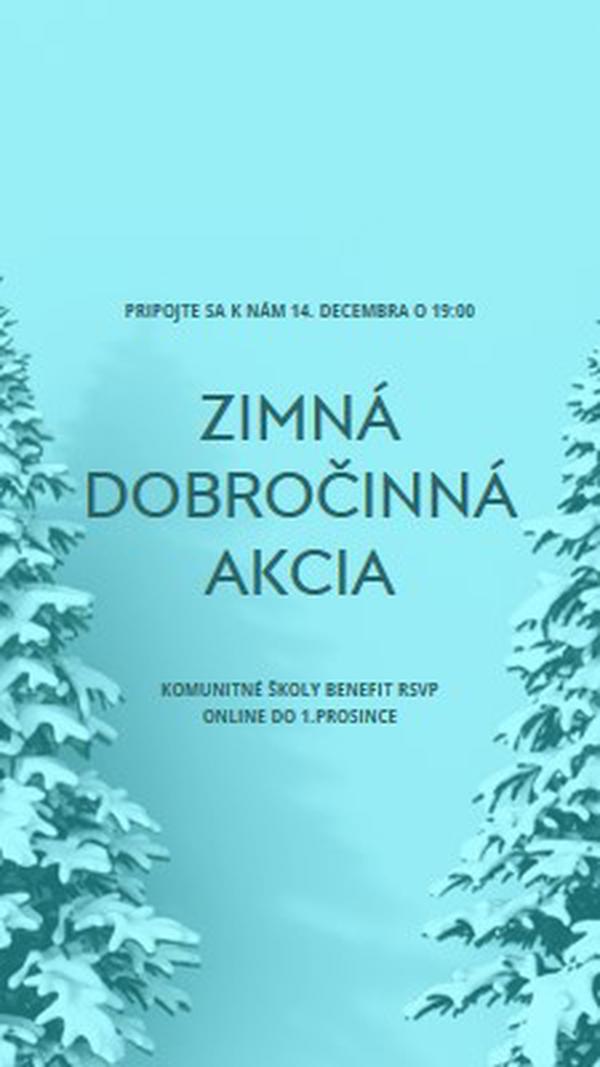 Zimná ríša divov blue modern-simple