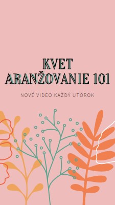 Koketná kvetinové kvety pink whimsical-line