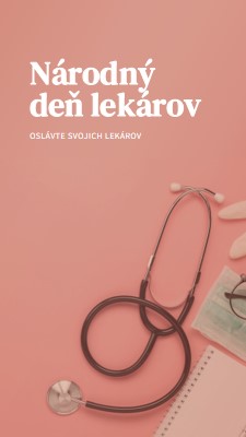 Oslávte svojich lekárov pink modern-simple