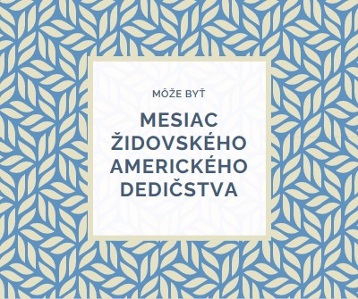 Oslavuje židovského amerického dedičstva blue modern-simple