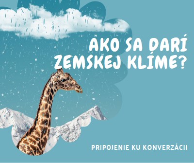 Poďme hovoriť o zmene klímy blue whimsical-color-block