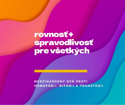 Česť Medzinárodný deň proti homofóbii purple modern-bold