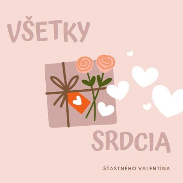 Všetky srdcia pink whimsical-color-block