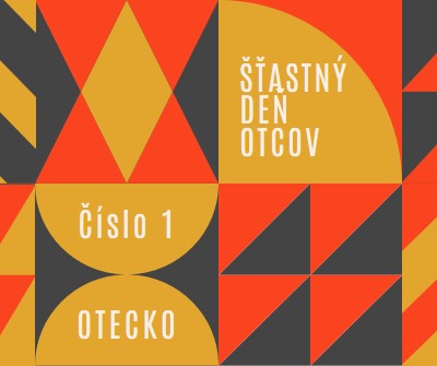 Číslo jedna otec orange modern-geometric-&-linear