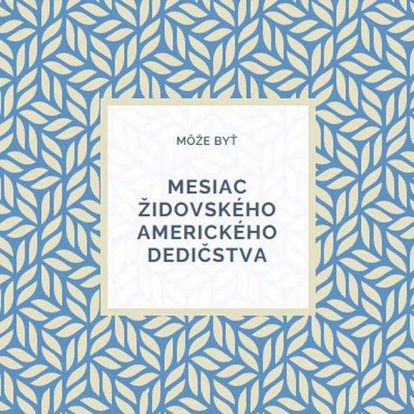 Oslavuje židovského amerického dedičstva blue modern-simple