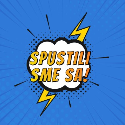 Spustili sme sa! blue modern-bold