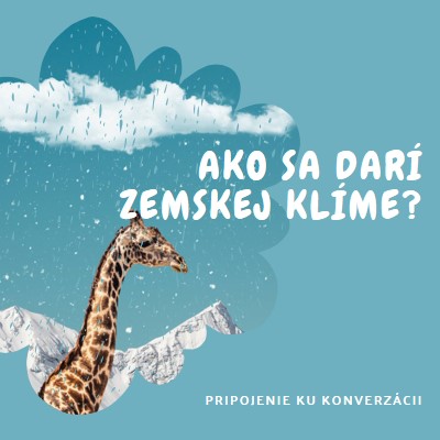 Poďme hovoriť o zmene klímy blue whimsical-color-block