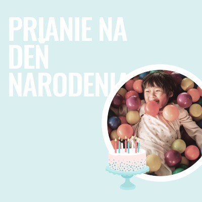 Prianie k narodeninám blue modern-simple