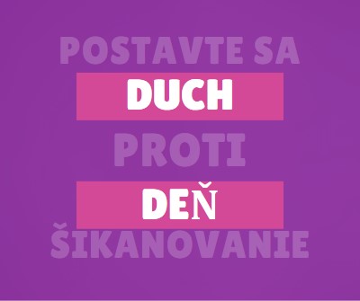 Postavte sa proti šikanovaniu purple modern-bold