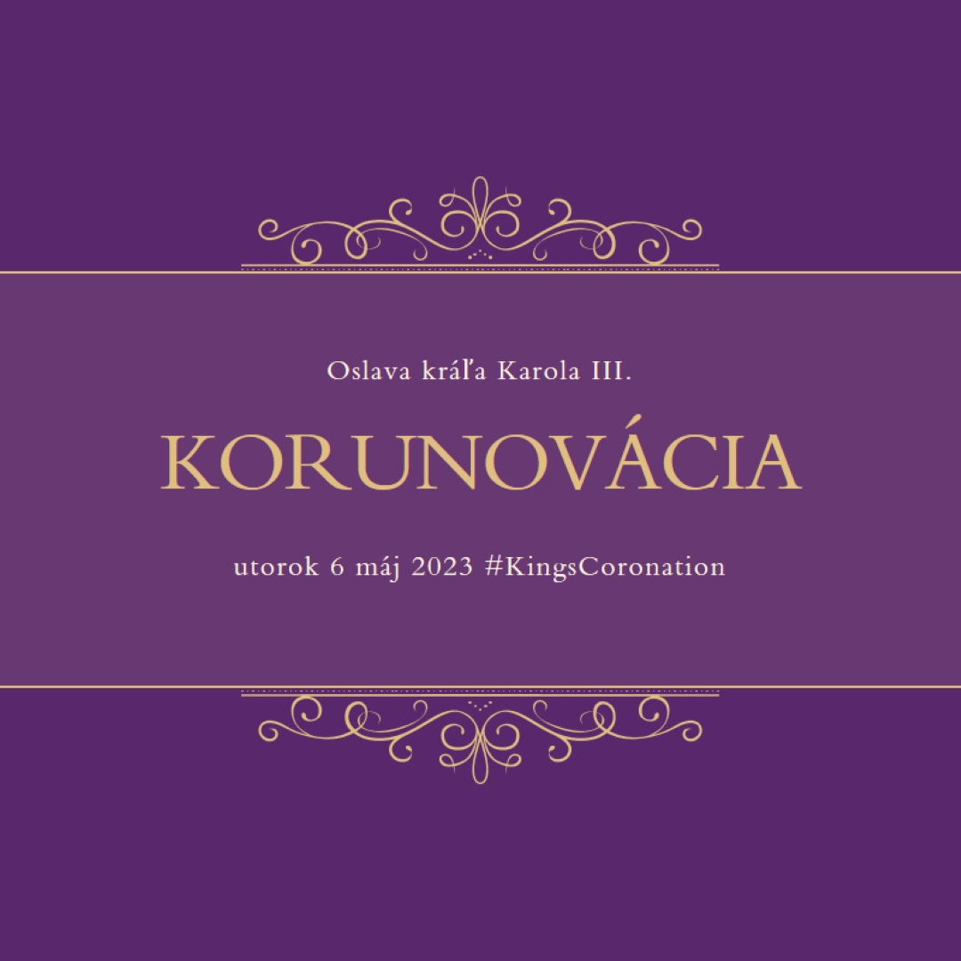 Kráľovské oznámenie purple modern-simple