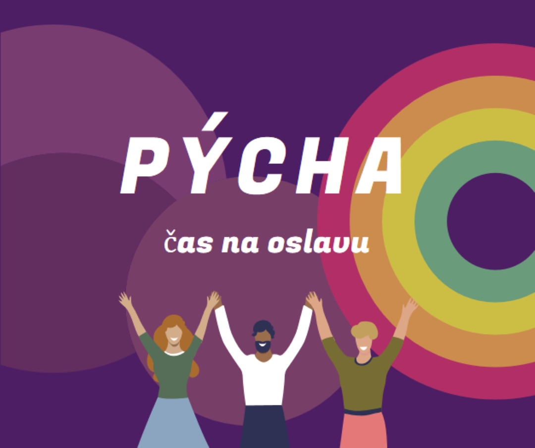 Oslava pýchy purple modern-bold