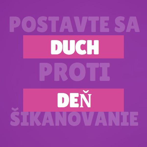 Postavte sa proti šikanovaniu purple modern-bold