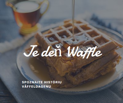 Je deň Waffle blue modern-simple