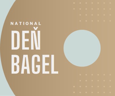 Národný deň Bagel brown modern-simple