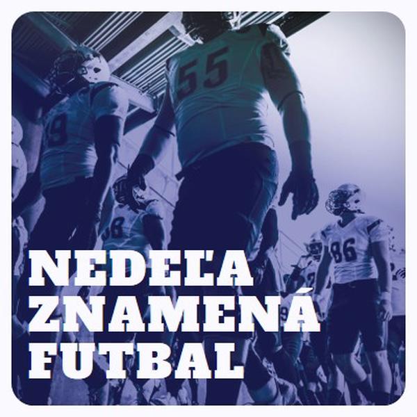 Nedeľa znamená futbal purple modern-bold