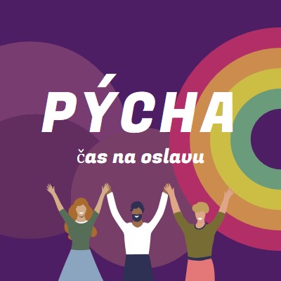 Oslava pýchy purple modern-bold