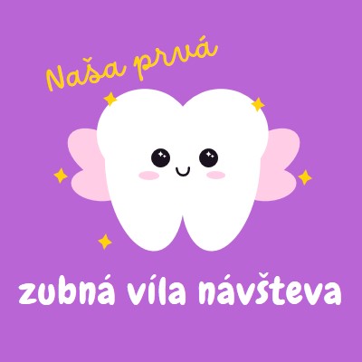 Prvá zubná víla návšteva purple whimsical-color-block