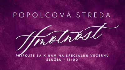 Popolcová streda omša purple modern-simple