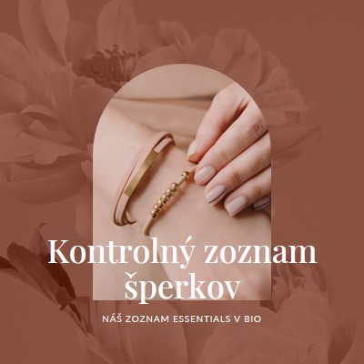 Kontrolný zoznam šperkov pink organic-boho