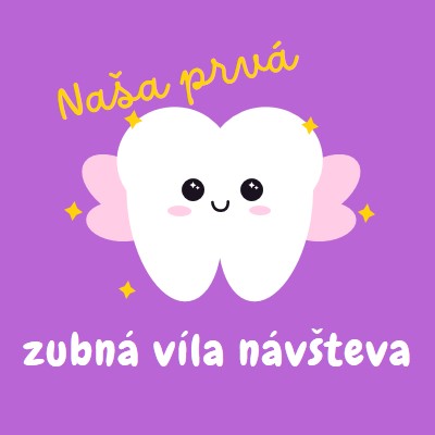 Prvá zubná víla návšteva purple whimsical-color-block