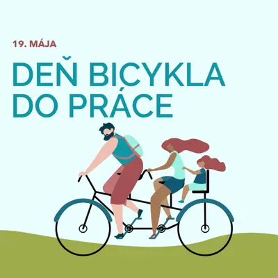 Deň bicykla do práce blue whimsical-color-block