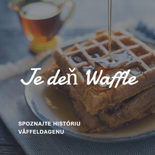 Je deň Waffle blue modern-simple