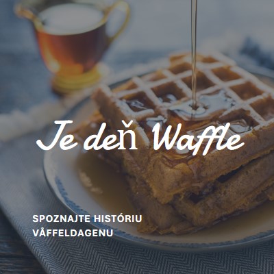 Je deň Waffle blue modern-simple