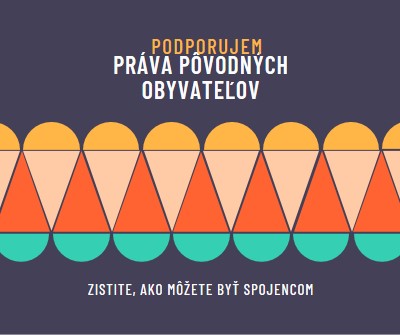 Podpora práv pôvodných obyvateľov blue modern-color-block