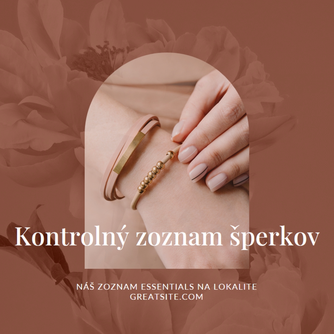 Kontrolný zoznam šperkov pink organic-boho