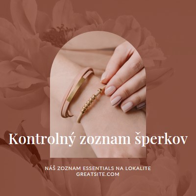 Kontrolný zoznam šperkov pink organic-boho