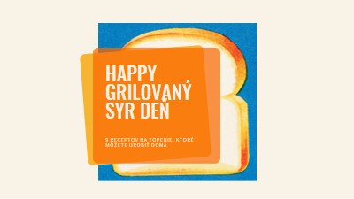 Happy Grilovaný syr deň orange modern-bold