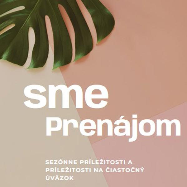 Prijímame sezónnych pracovníkov pink modern-simple