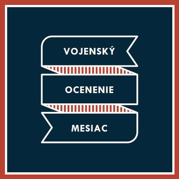 Oslavuje vojenské ocenenie mesiac blue modern-simple