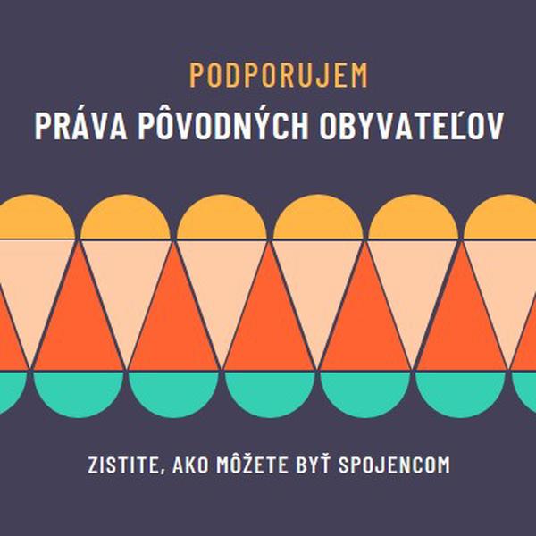 Podpora práv pôvodných obyvateľov blue modern-color-block