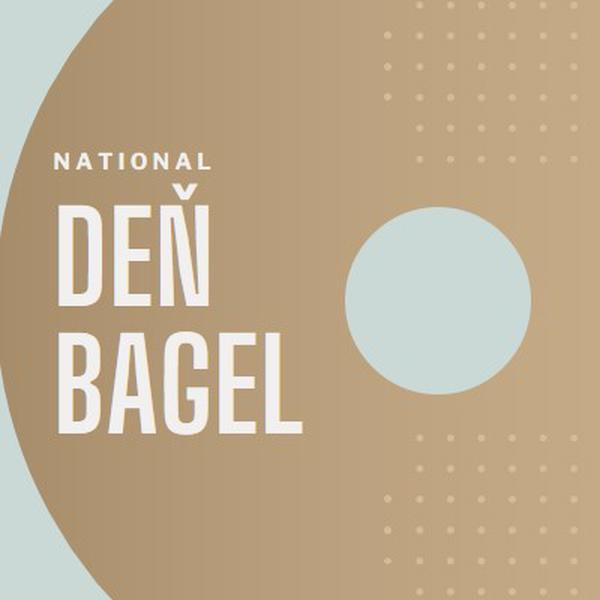 Národný deň Bagel brown modern-simple