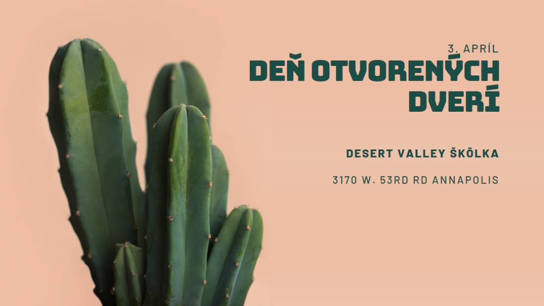 Deň otvorených dverí 3. apríla pink modern-simple