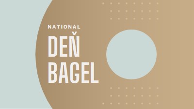 Národný deň Bagel brown modern-simple