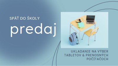 Späť do školy predaj blue modern-simple