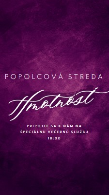 Popolcová streda omša purple modern-simple