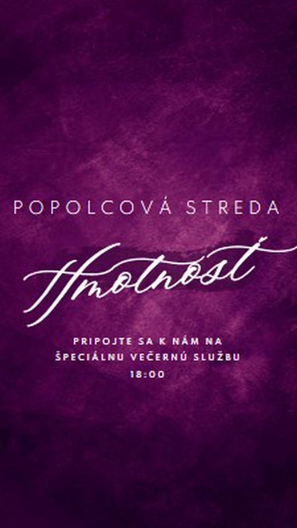 Popolcová streda omša purple modern-simple