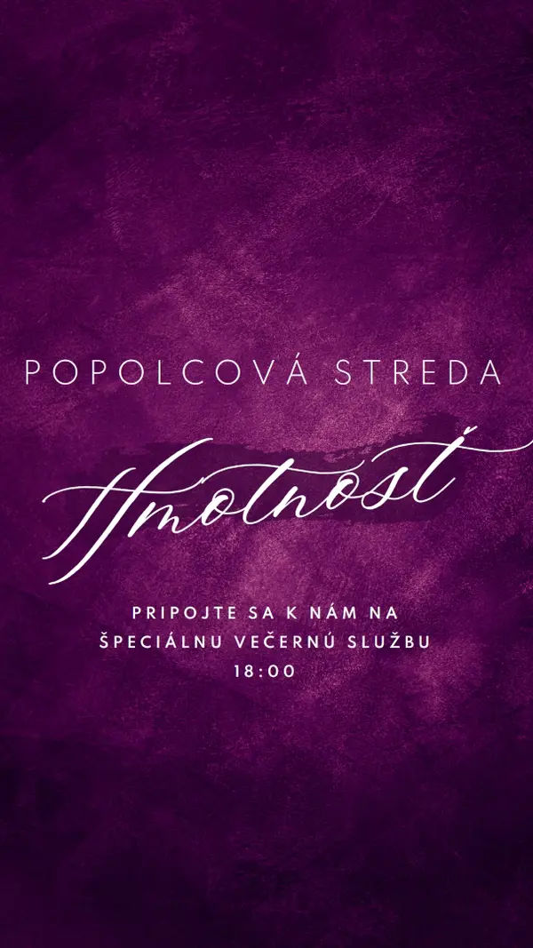 Popolcová streda omša purple modern-simple