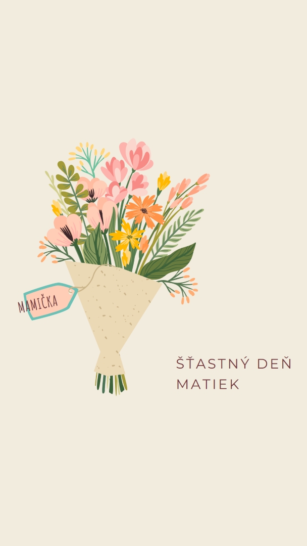 Deň kytice gray organic-simple