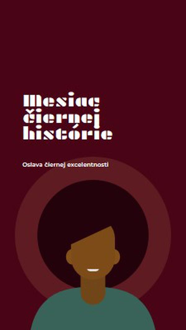 Čierna história mesiac oslava red modern-color-block